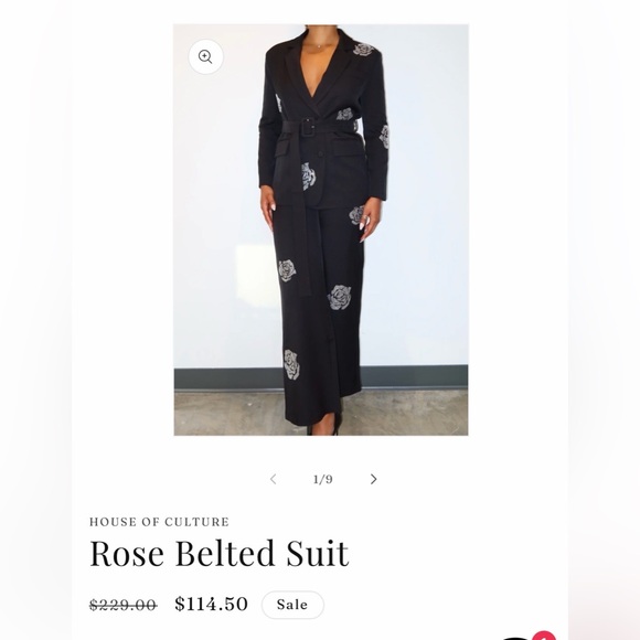 Rose Belted Suit - Picture 6 of 9